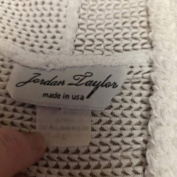 Jordan Taylor White Mesh Hooded Swim Cover-Up Size L - Picture 10 of 10